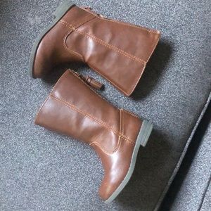 Little Girls Brown Riding Boots